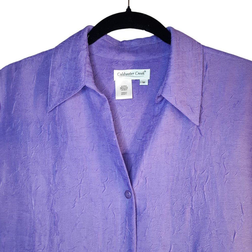 Crepe Textured Button Down Top - image 2